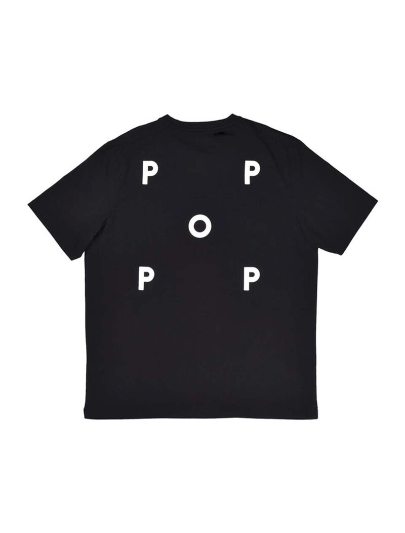 POP Trading Company Logo T-Shirt Black White