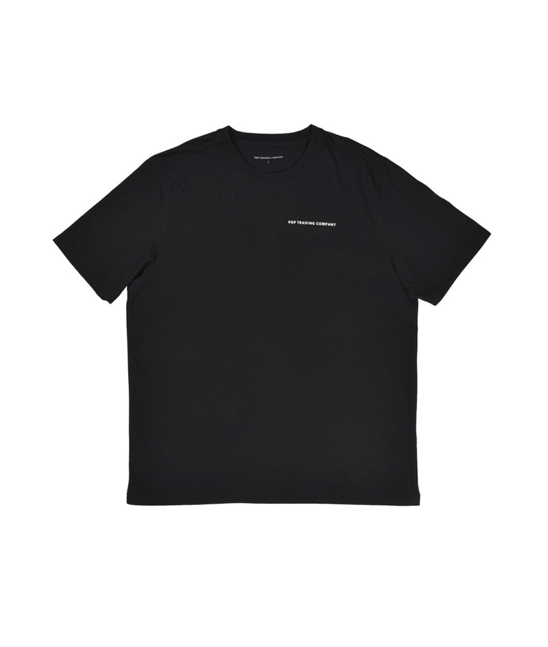 POP Trading Company Logo T-Shirt Black White