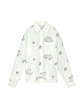 OLAF Camp AOP Shirt White