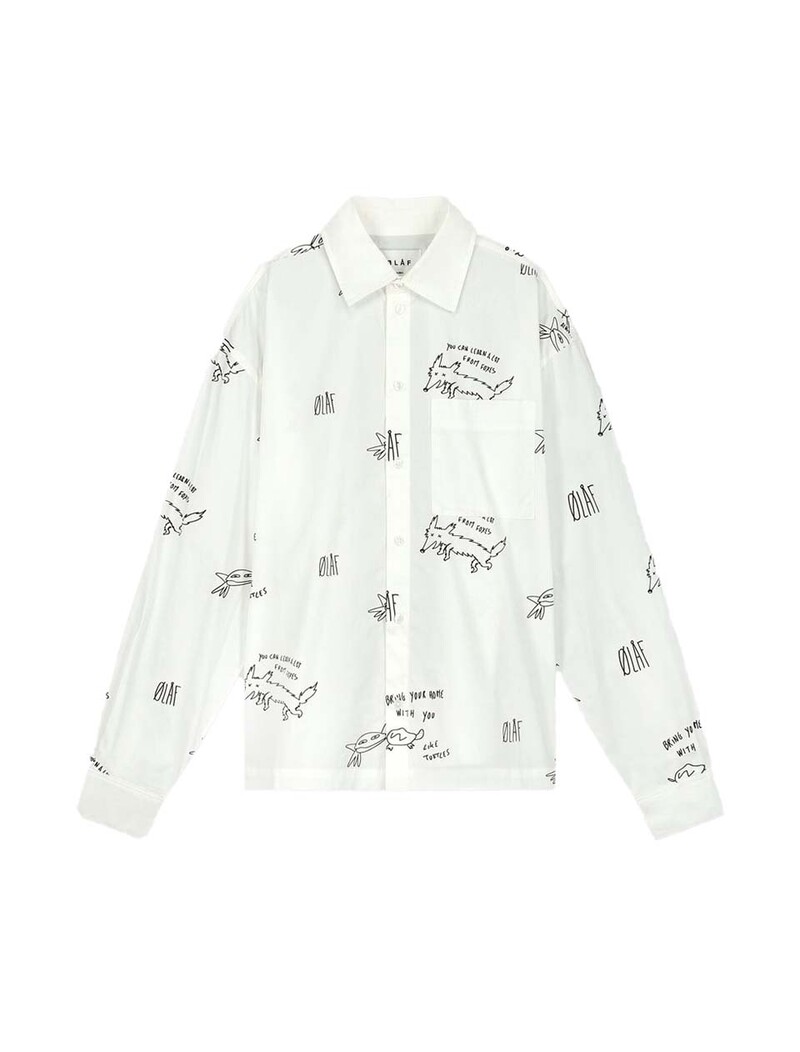 OLAF Camp AOP Shirt White