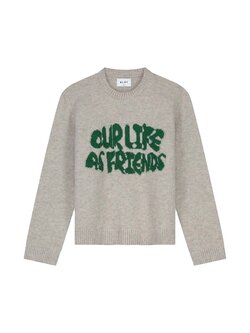 OLAF Stencil Knitted Crewneck Off White