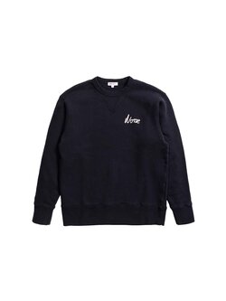 Norse Projects Arne Relaxed Organic Chain Stitch Logo Sweat Dark Navy