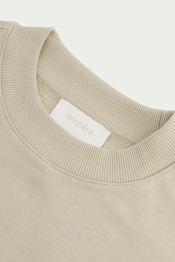 Ampere Amsterdam Peter Mock Neck Sweatshirt Naturel