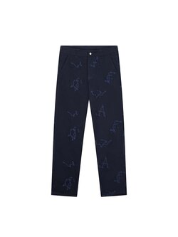 OLAF Twill Embro Trouser Navy