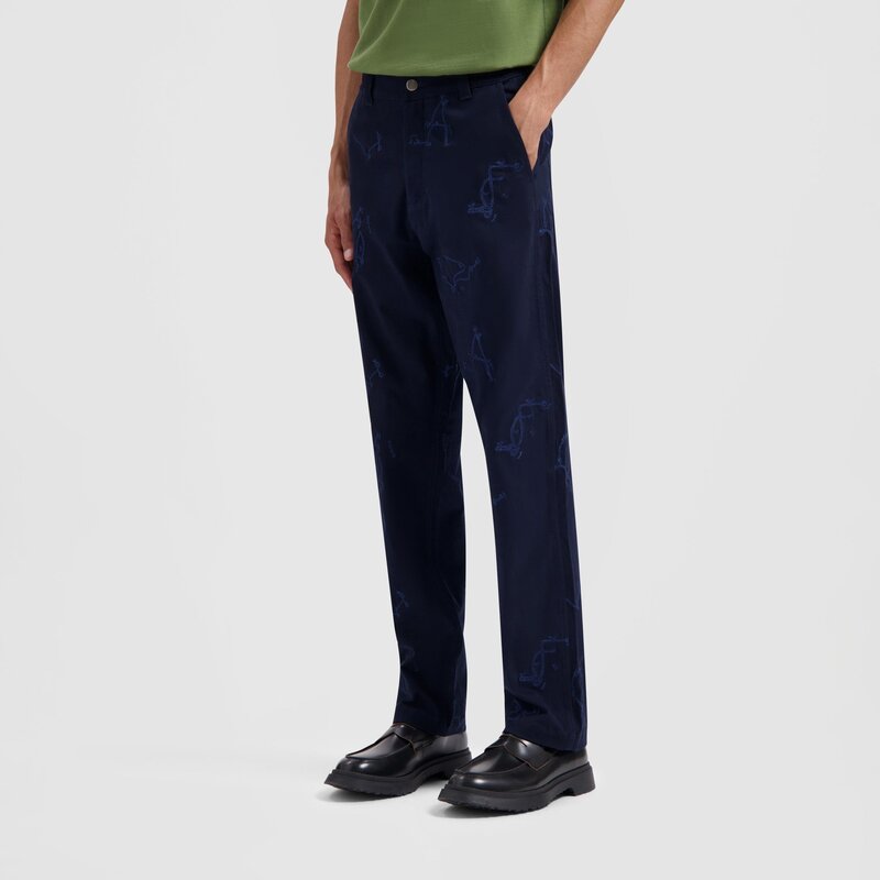 OLAF Twill Embro Trouser Navy