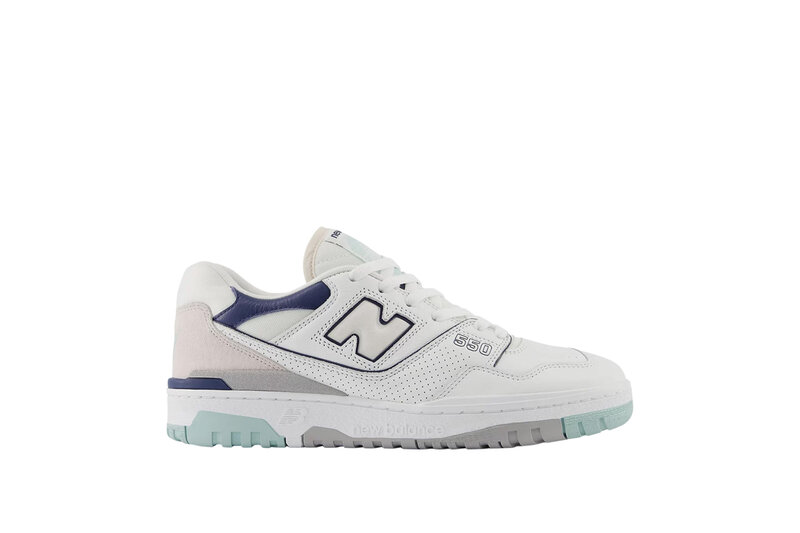 New Balance 550 White Mint Navy