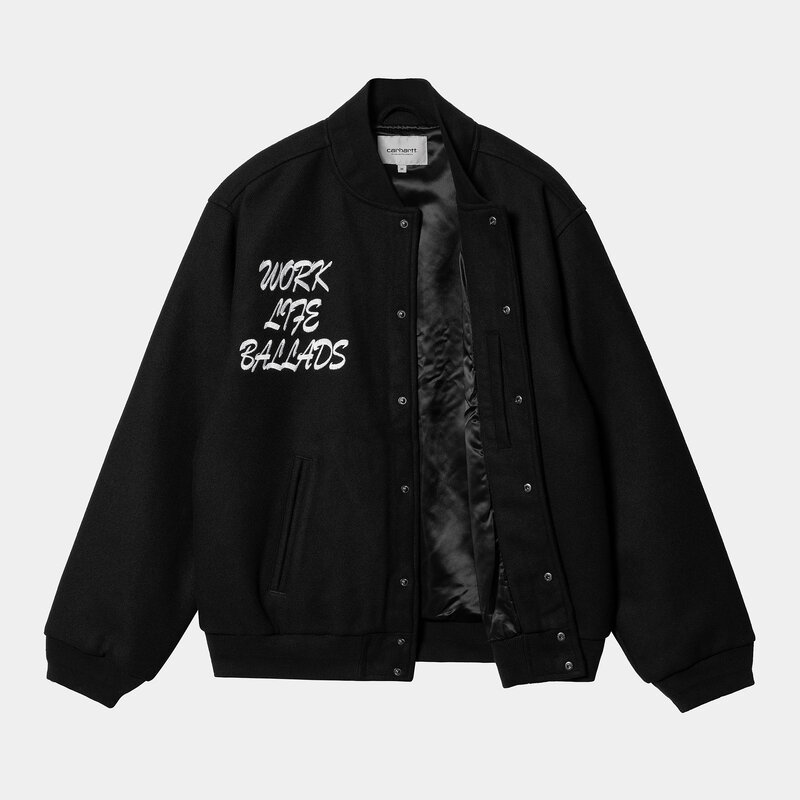 Carhartt WIP Work Varsity Bomber Black