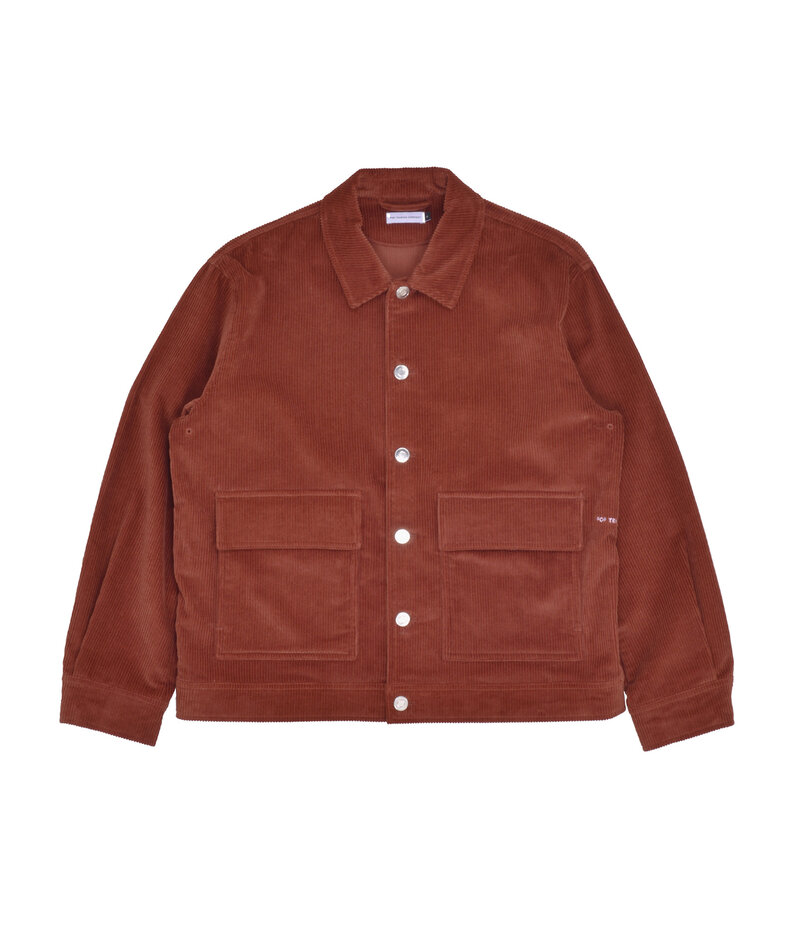 POP Trading Company Full Button Jacket Fired Brick