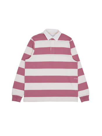 POP Trading Company Striped Rugby Polo Mesa Rose