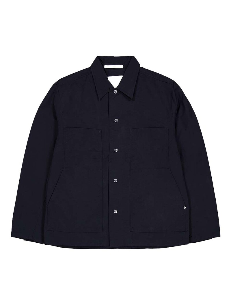 Norse Projects Pelle Waxed Nylon Insulated Jacket Dark Navy