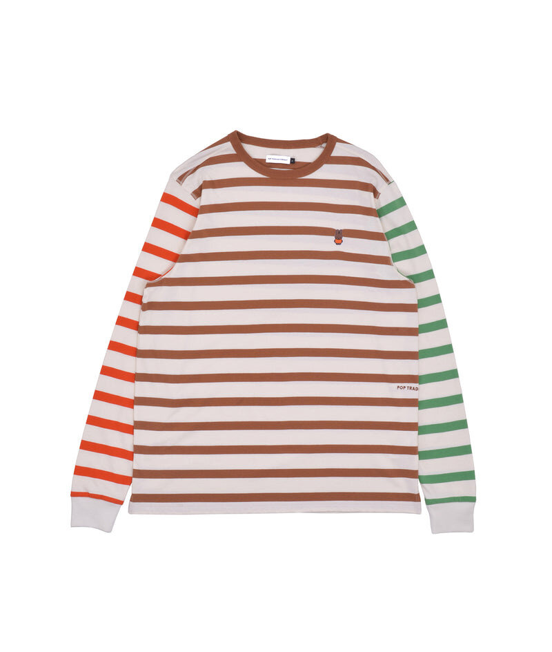 POP Trading Company X Miffy Embroidered Striped Longsleeve T-Shirt Multi