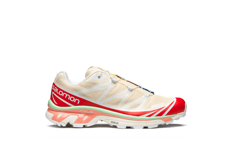 Salomon XT-6 Shortbread Poppy Red Green Ash