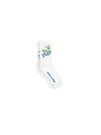 OLAF Wavy Logo Socks White