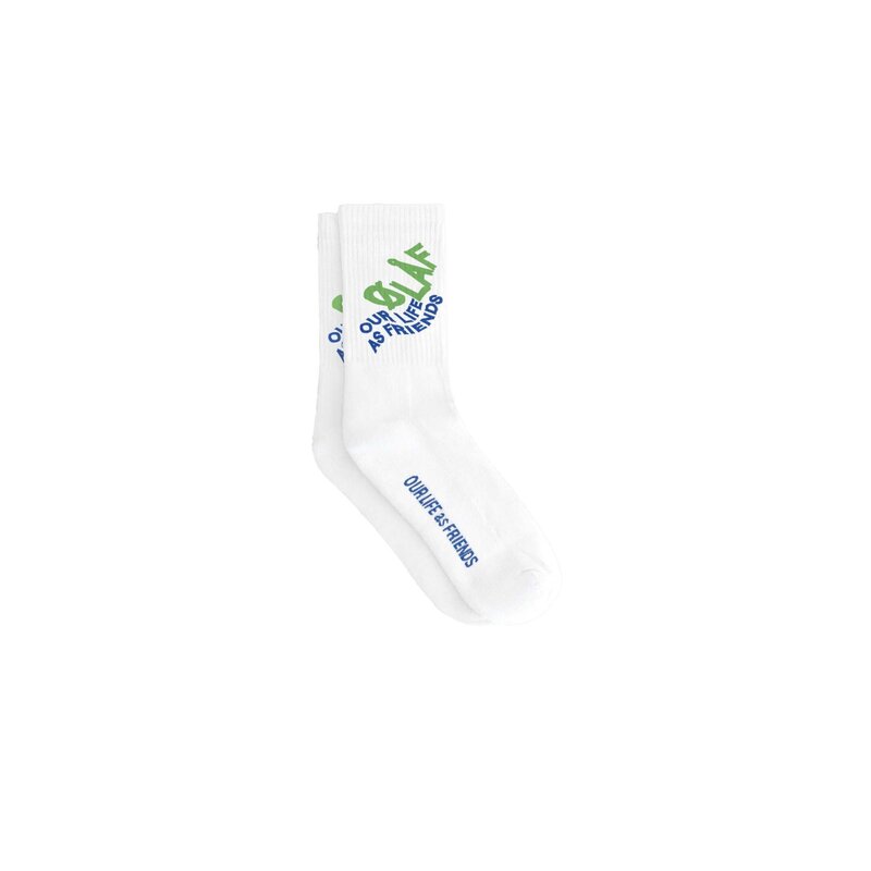 OLAF Wavy Logo Socks White