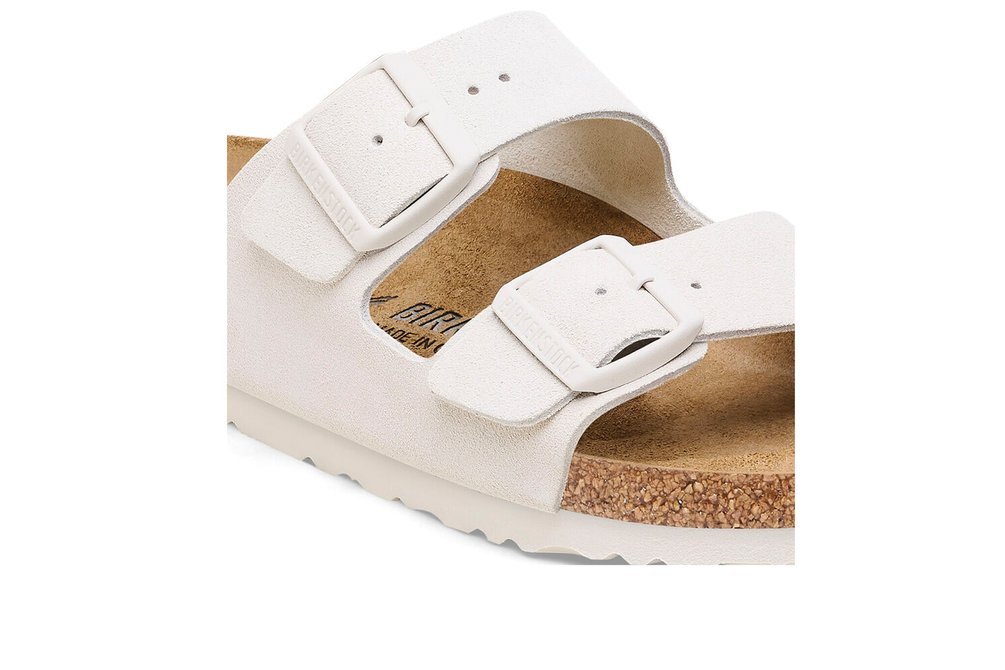 Birkenstock Arizona Suede Antique White