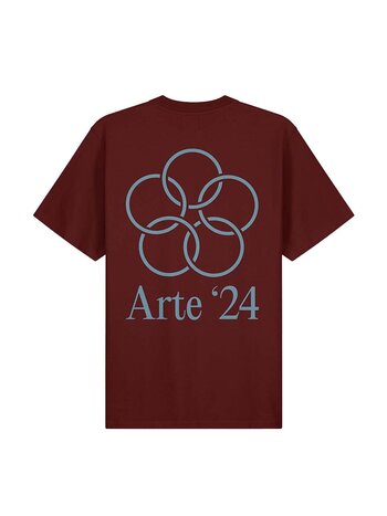 Arte Antwerp Teo Back Rings T-Shirt Bordeaux