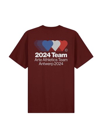 Arte Antwerp Teo Back Team T-Shirt Bordeaux