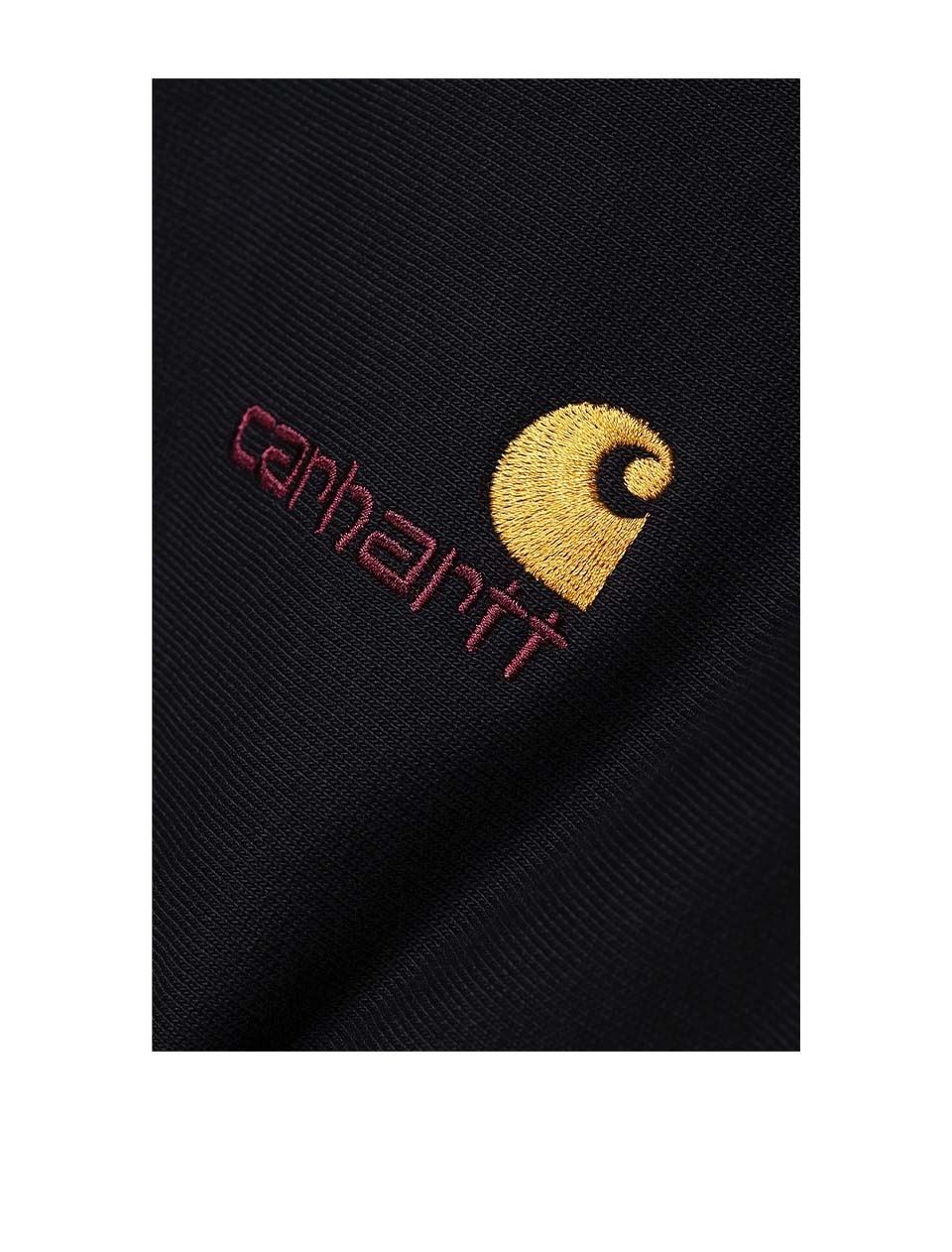 Carhartt WIP Half Zip American Script Sweat Black