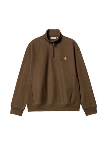 Carhartt WIP Half Zip American Script Sweat Lumber