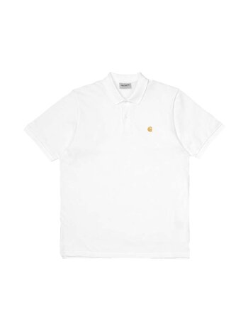 Carhartt WIP S/S Chase Pique Polo White Gold