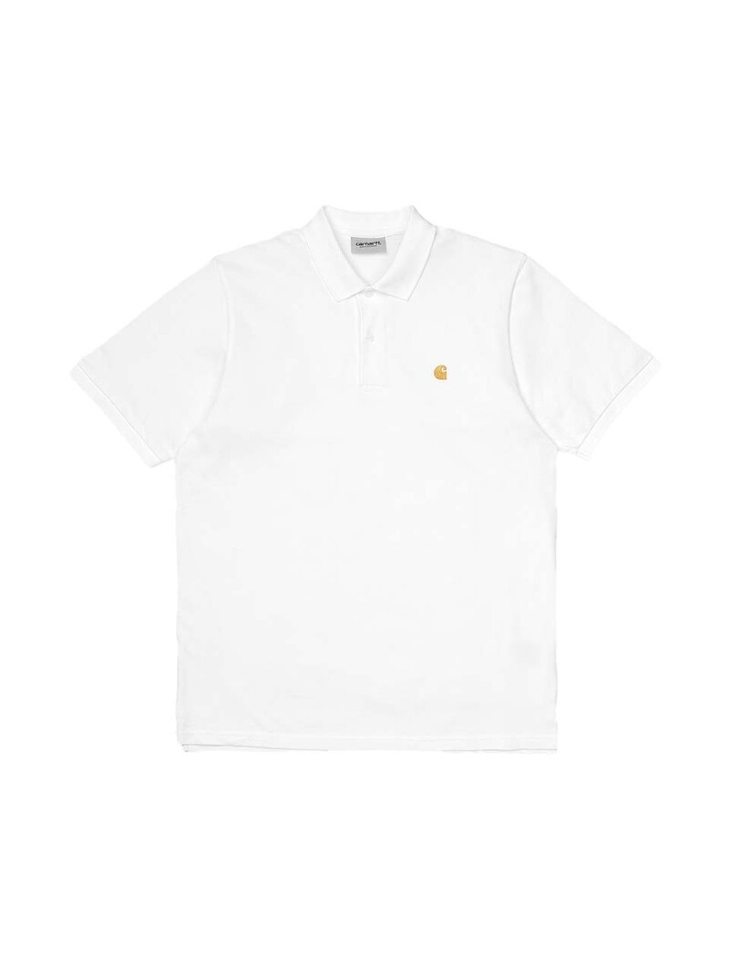 Carhartt WIP S/S Chase Pique Polo White Gold