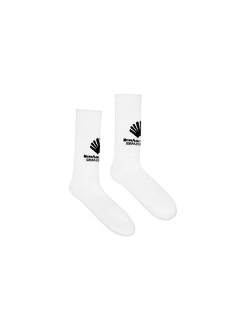 New Amsterdam Surf Association Front Logo Socks White