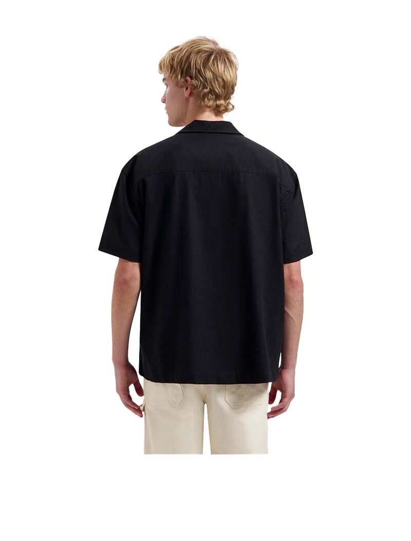 OLAF Cotton Linnen SS Shirt Black