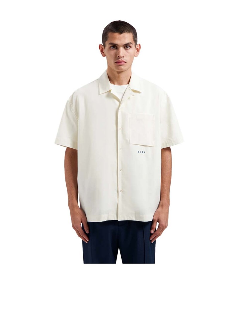 OLAF Cotton Linen SS Shirt Bone