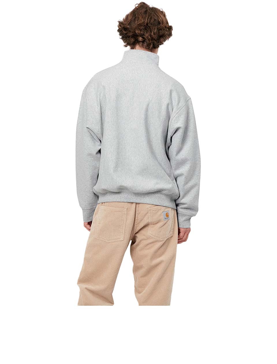 Carhartt WIP Half Zip American Script Sweat Ash Heather