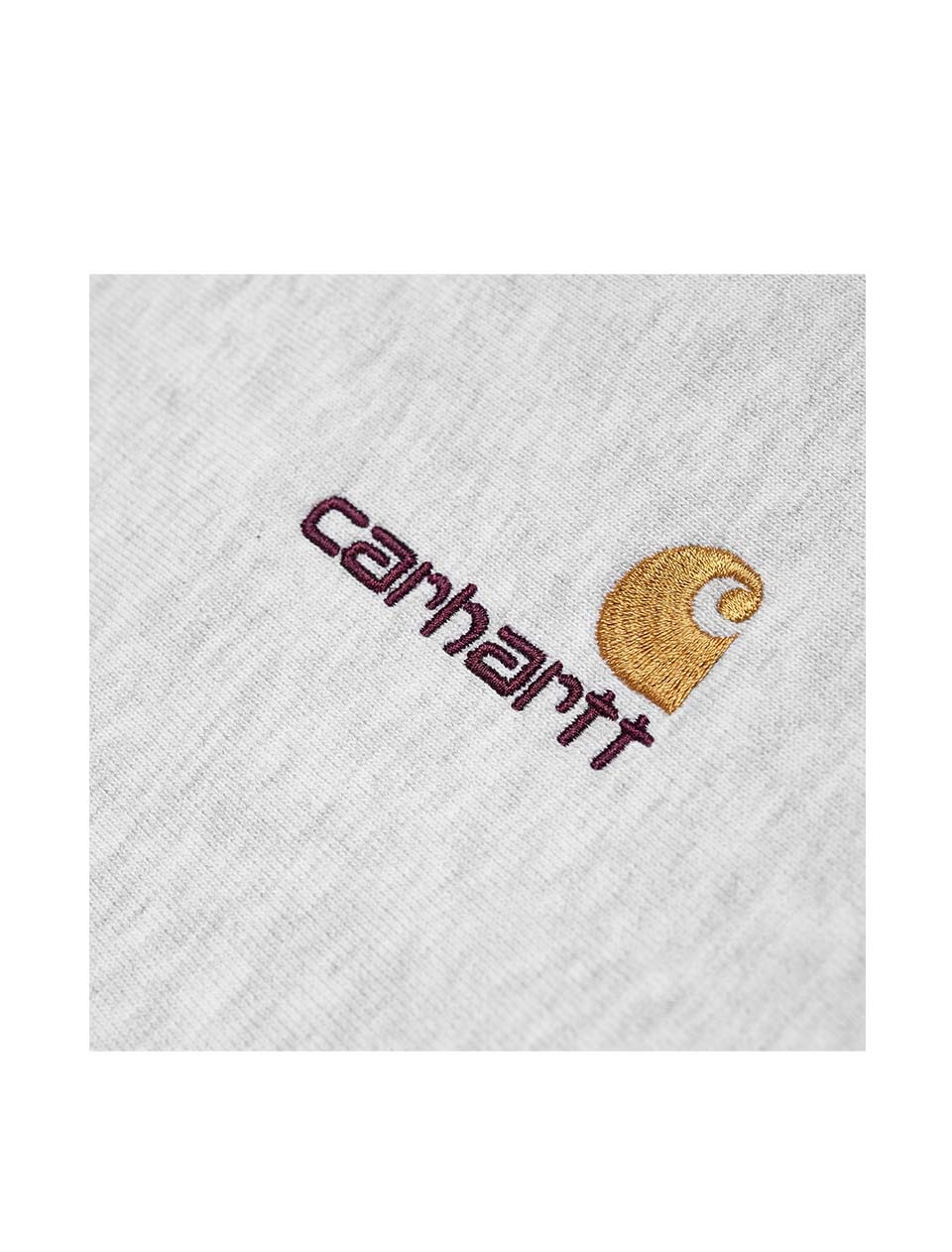 Carhartt WIP Half Zip American Script Sweat Ash Heather