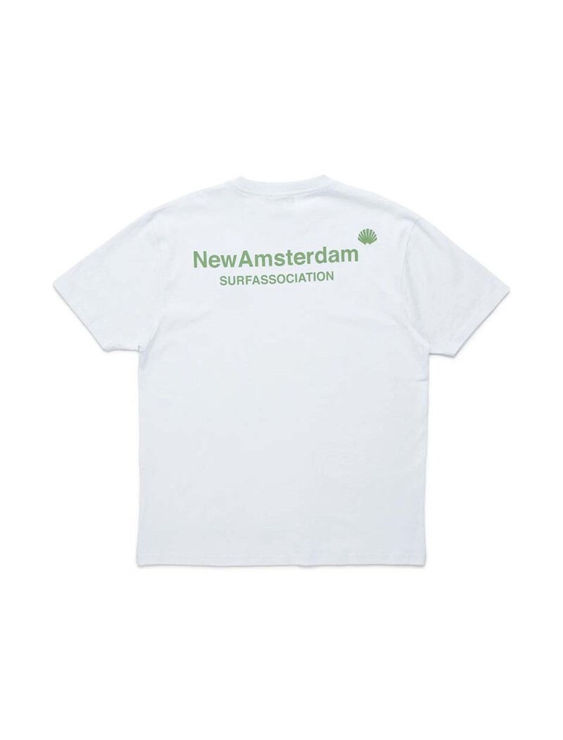 New Amsterdam Surf Association Logo Tee White Green