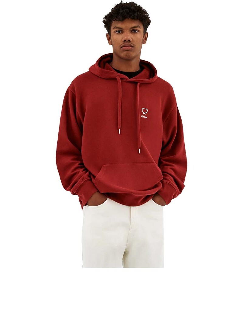 Arte Antwerp Hank Small heart Hoodie Bordeaux