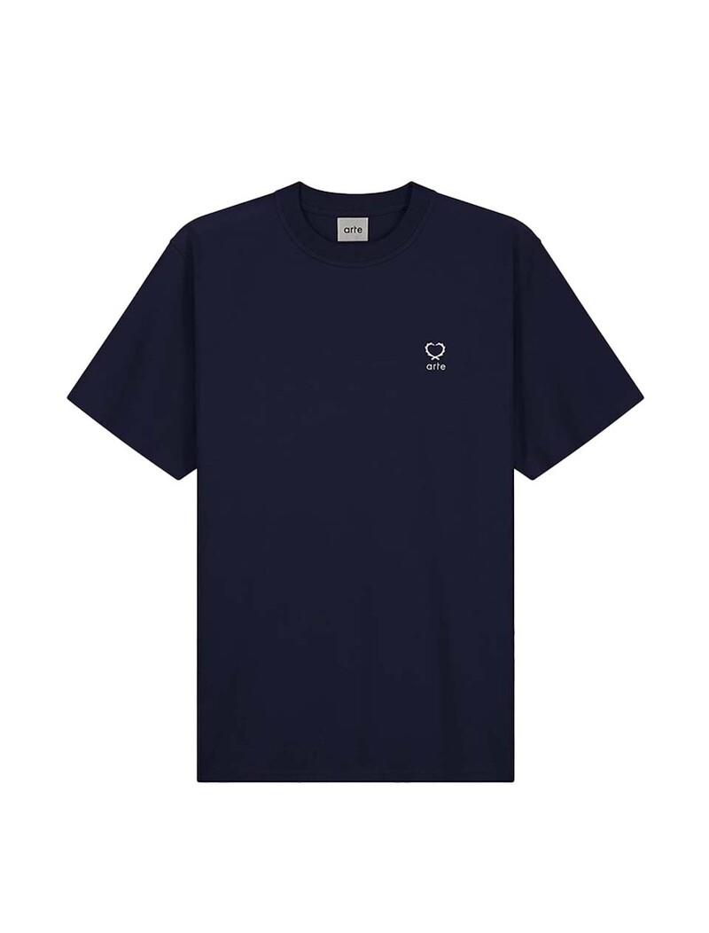 Arte Antwerp Teo Small Heart T-Shirt Navy