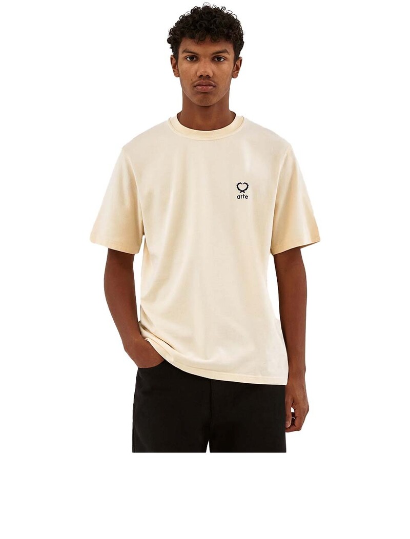 Arte Antwerp Teo Small Heart T-Shirt Cream