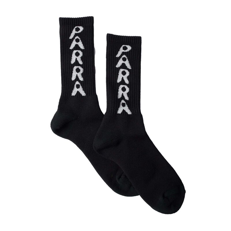 By Parra Hole Logo Crew Socks Black