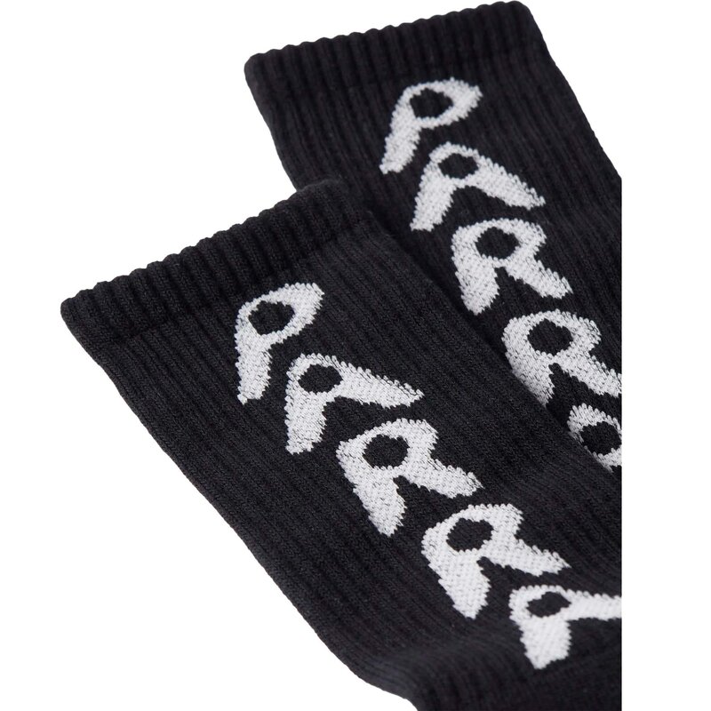 By Parra Hole Logo Crew Socks Black