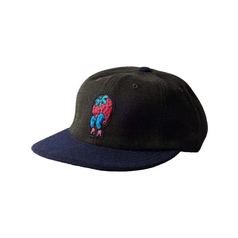 By Parra Stupid Strawberry 6 Panel Hat Hunter Green
