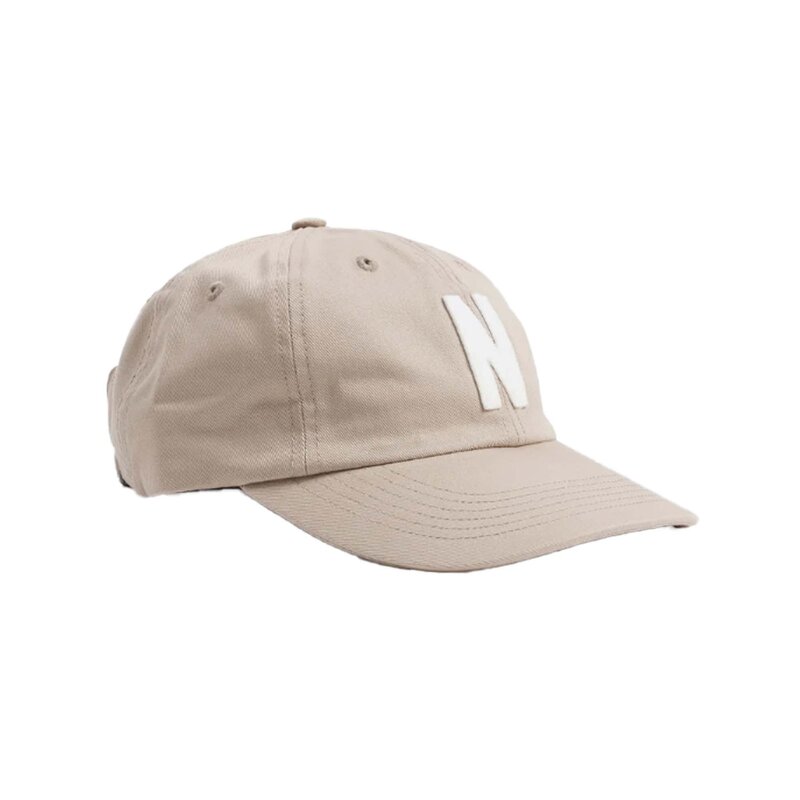 Norse Projects Felt N Twill Sports Cap Marble White
