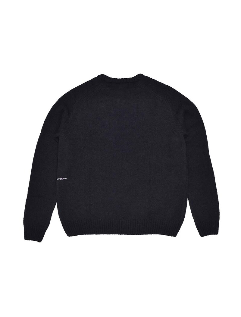 POP Trading Company Initials Knitted Crewneck Black