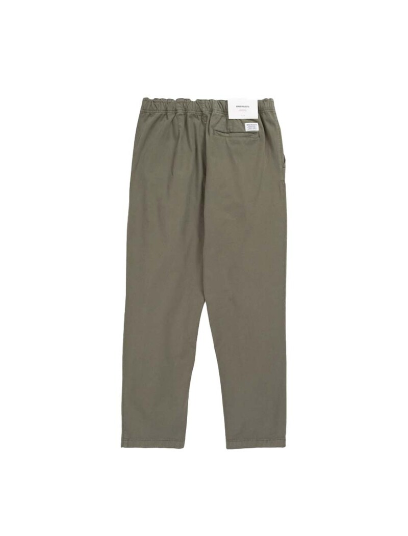 Norse Projects Ezra Relaxed Organic Stretch Twill Trouser Sediment Green