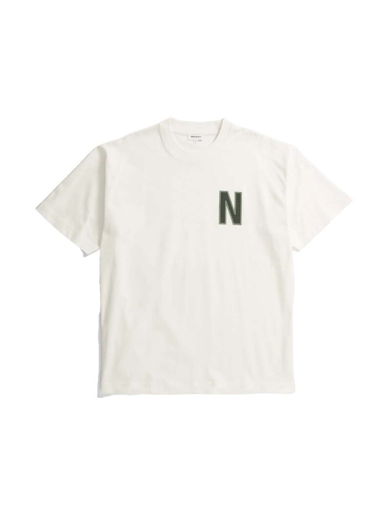 Norse Projects Simon Loose Organic Heavy Jersey Large N T-Shirt Ecru