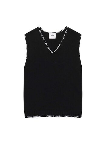 Arte Antwerp Karl Stitching Vest Navy