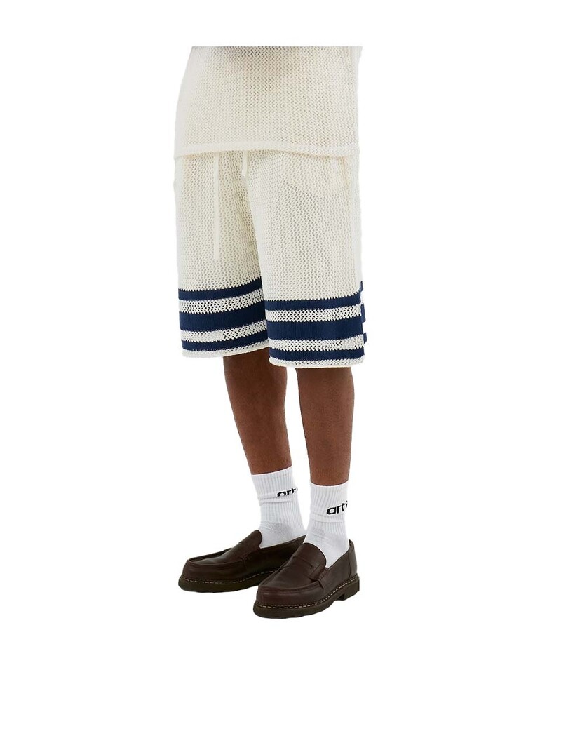 Arte Antwerp Shane Knit Stripe Short White