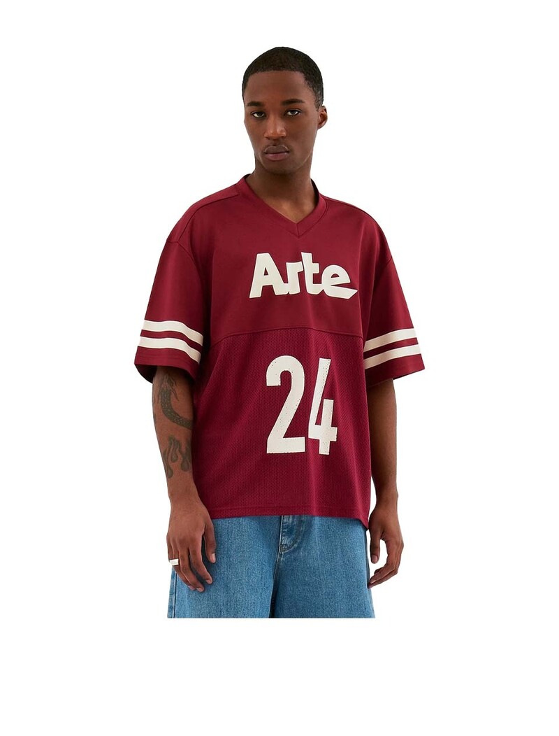 Arte Antwerp Shaquille Shirt Bordeaux Cream