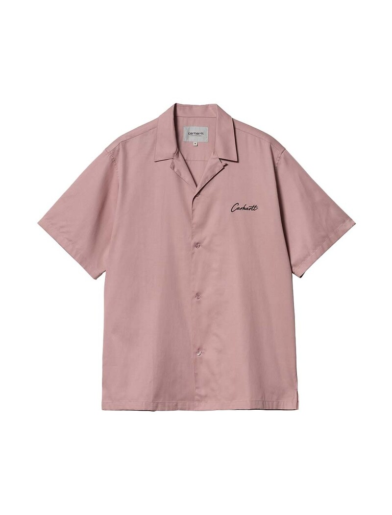 Carhartt WIP S/S Delray Shirt Glassy Pink Black