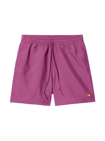 Carhartt WIP Chase Swim Trunks Magenta Gold