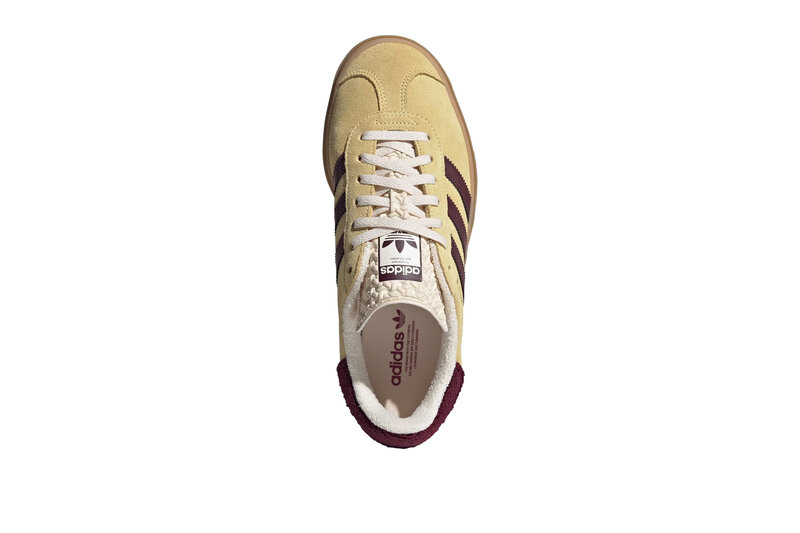 Adidas Gazelle Bold W Almost Yellow Maroon Wonder White