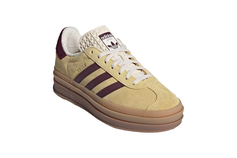 Adidas Gazelle Bold W Almost Yellow Maroon Wonder White