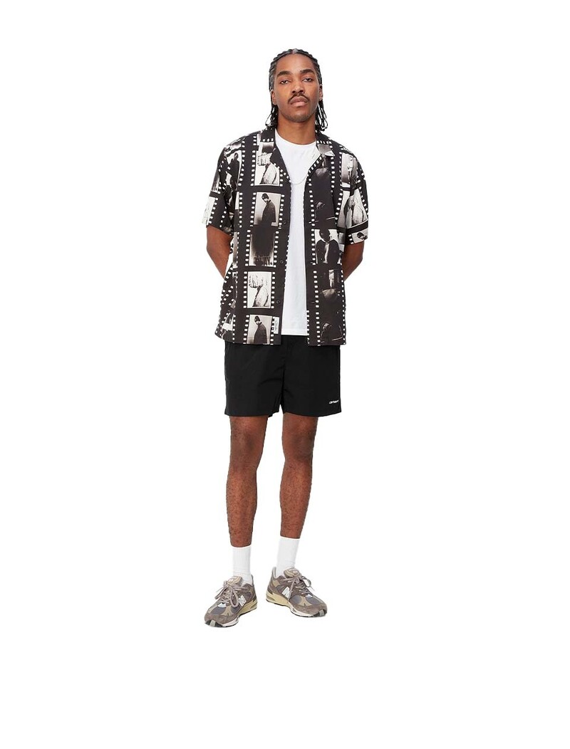 Carhartt WIP Tobes Swim Trunks Black White