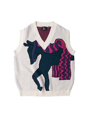 By Parra Knitted Horse Knitted Spencer Off White